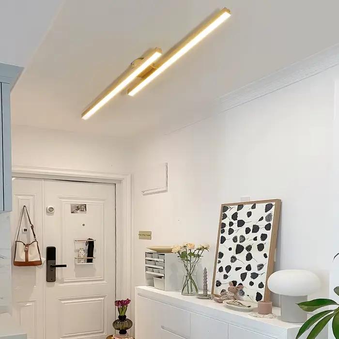 Plafonnier LED Moderne Noire Glacée pour Entrée Couloir Salon Restaurant Vestiaire Balcon Eclairage Décoration Maison