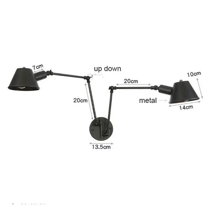 Appliques murales à double bras articulé, lampe d'intérieur originale pour chevet, applique murale m