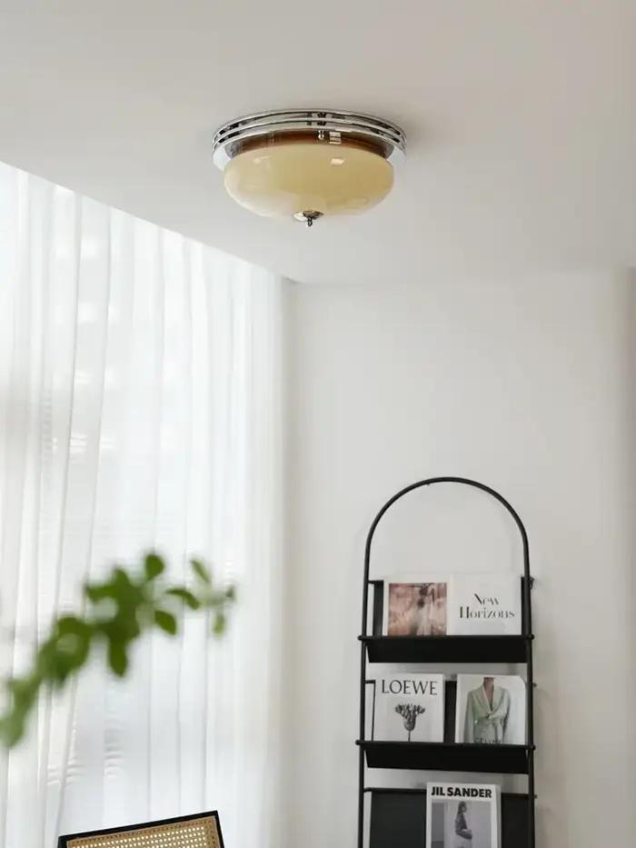 Lampes de plafond en verre Bauhaus style moderne français pour balcon chambre salon et autres pièces d'intérieur