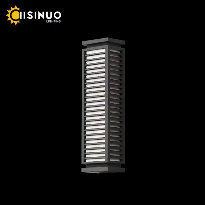 Appliques murales en acier inoxydable luminaire led cubique noir pour extérieur résistante à l'eau chemin de garage et jardin modernes