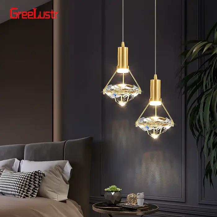 Lustre suspendu LED en cristal GreeLustr lampe suspendue pour salon chambre et hall d'hôtel style art deco élégant à offrir pour intérieurs luxueux