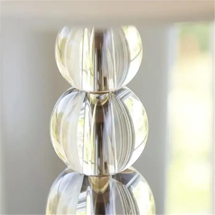 Lampe de sol en cristal art déco abat-jour tissu luxe salon chambre à coucher lampe de chevet nordique à offrir pour les occasions spéciales