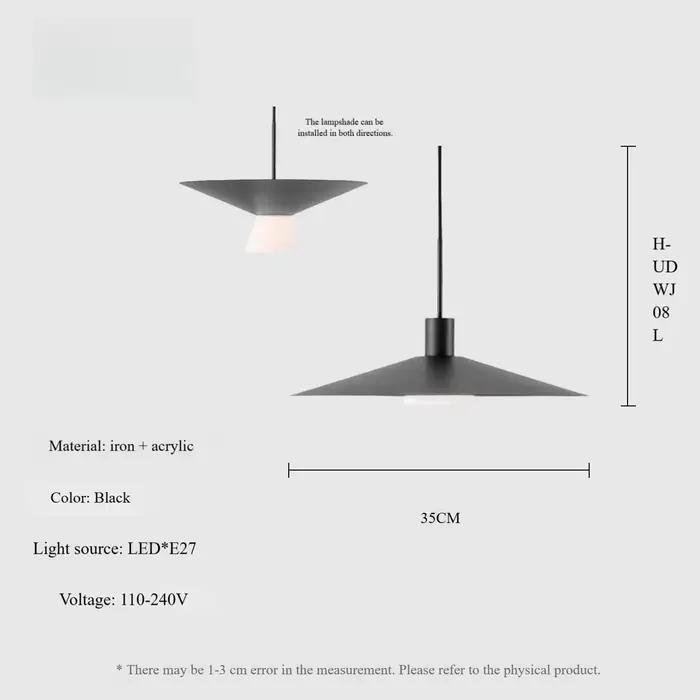 Lampe suspendue moderne et minimaliste pour table à manger ronde, en noir et or, pour chambre à couc