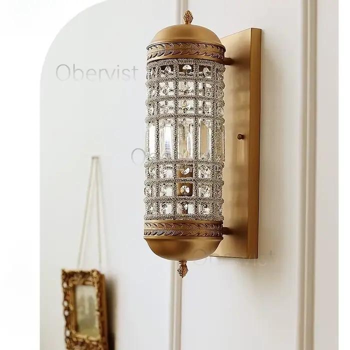Applique murale vintage en cristal or avec éclairage LED pour salon chambre à coucher hôtel restaurant occasions spéciales élégante moderne