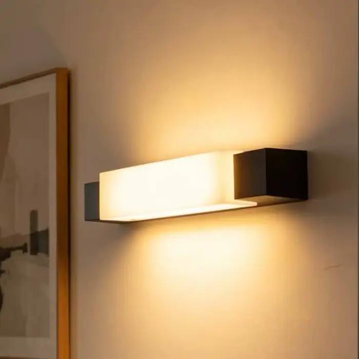 Applique murale en acier inoxydable imitation marbre moderne pour éclairer et embellir balcon, hall et entrée de villa