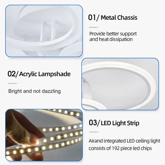 Lustre LED moderne IRALAN éclairage à la maison anneau plafonnier pour salon chambre éclairage lustre plafond suspension lampe occasions spéciales