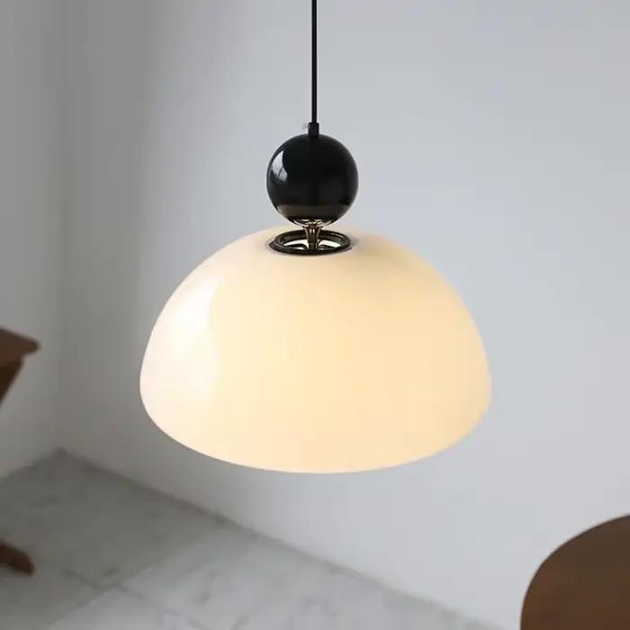 Lampe Suspendue Médiévale Rétro Moderne Colorée en Verre Crème pour Salon Chambre à Coucher Salon de Thé Étude Bar Occasions Spéciales