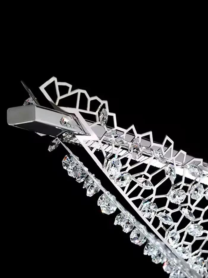 Lustre LED suspendu de luxe en cristal pour salon terrasse îlot style italien luminaire haut de gamme pour salle à manger de villa occasions spéciales
