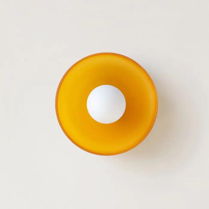 Applique murale en pierre de verre design italien moderne style post-moderne avec éclairage LED haut et bas pour salon chambre cuisine et bureau