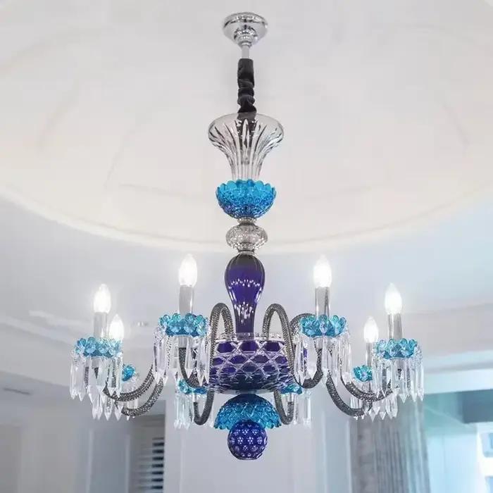 Lustre en cristal de luxe moderne pour décoration et éclairage de salons, salles à manger et chambres à coucher