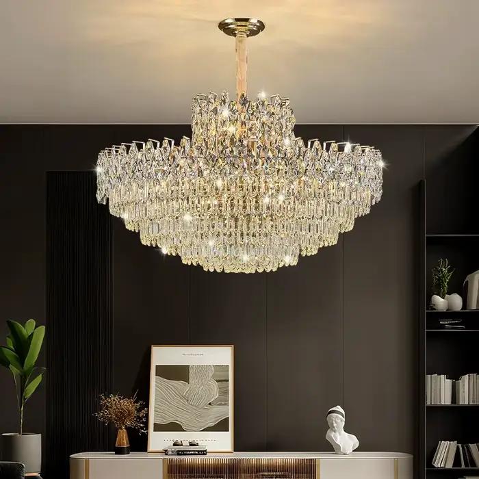 Lustre en Cristal de Luxe Modern Style Lampe Suspendue pour Salon Restaurant Eclairage Élégant Occasion Spéciale