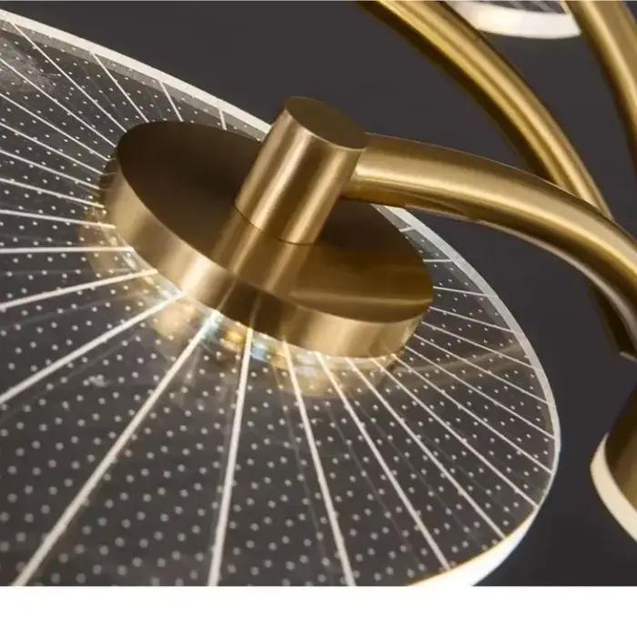 Lustre de plafond moderne en fer avec ampoules LED pour salon, étude, chambre à coucher, salle à manger et cuisine