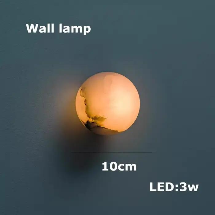 Lampe suspendue entièrement en cuivre, design minimaliste moderne, imitation marbre, aspect luxueux