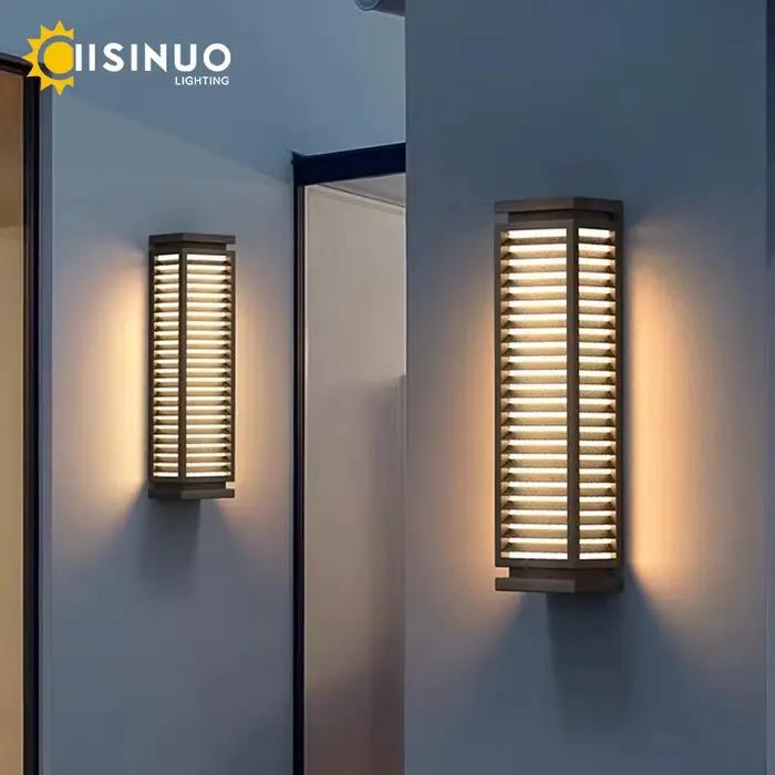 Appliques murales en acier inoxydable luminaire led cubique noir pour extérieur résistante à l'eau chemin de garage et jardin modernes