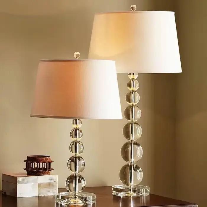 Lampe de sol en cristal art déco abat-jour tissu luxe salon chambre à coucher lampe de chevet nordique à offrir pour les occasions spéciales