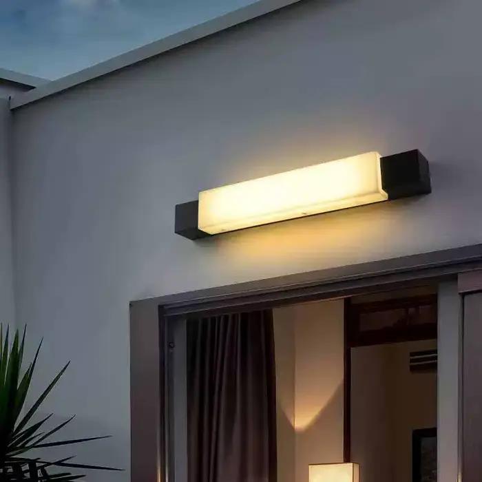 Applique murale en acier inoxydable imitation marbre moderne pour éclairer et embellir balcon, hall et entrée de villa