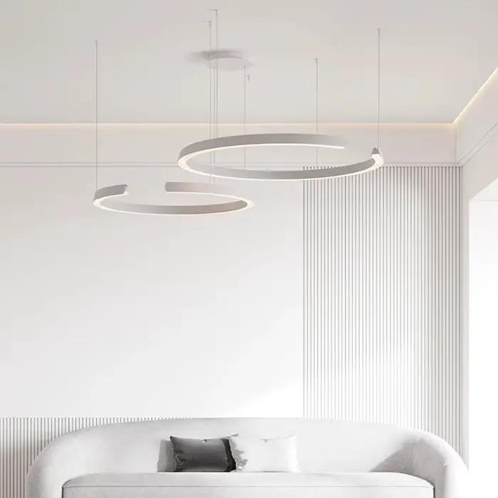 Lustre circulaire moderne en fer pour salon et salle à manger éclairage domestique élégant à offrir pour intérieur occasions spéciales