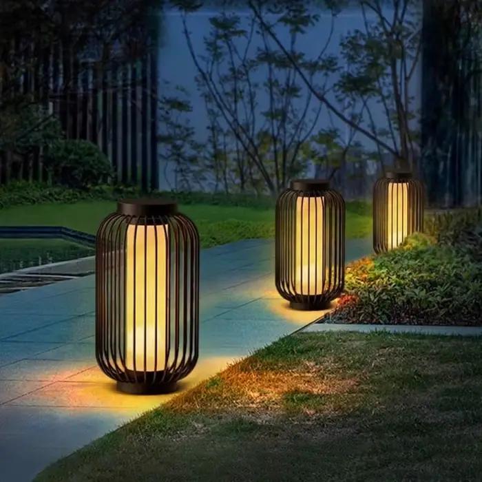 Luminaire étanche Wabi Sabi art déco pour extérieur, ambiance douce et chaleur, balcon, cage à oiseaux, jardin, villa, sol, lumière d'ambiance LED
