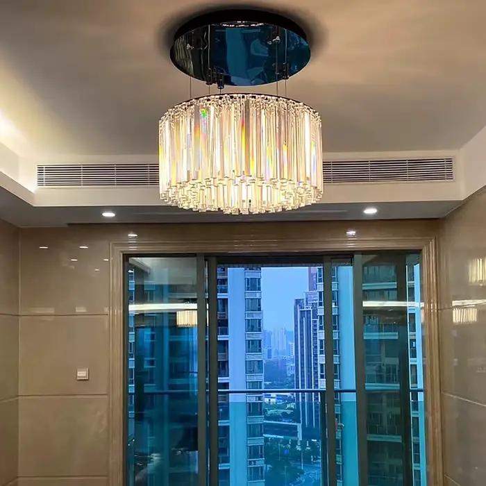 Lampe suspendue moderne de designer italien en cristal forgé pour salon et salle à manger occassions spéciales