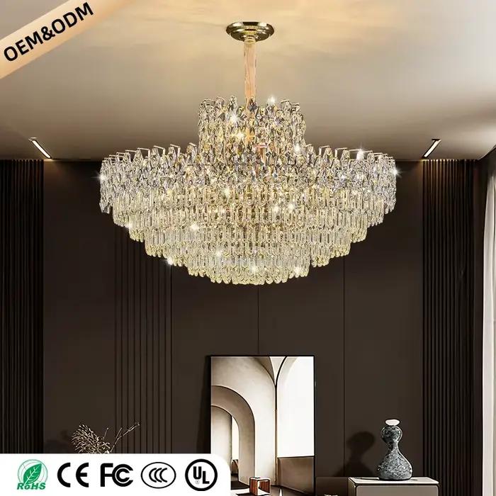 Lustre en Cristal de Luxe Modern Style Lampe Suspendue pour Salon Restaurant Eclairage Élégant Occasion Spéciale