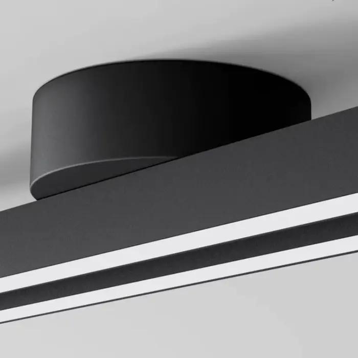 Plafonnier LED Moderne Noire Glacée pour Entrée Couloir Salon Restaurant Vestiaire Balcon Eclairage Décoration Maison