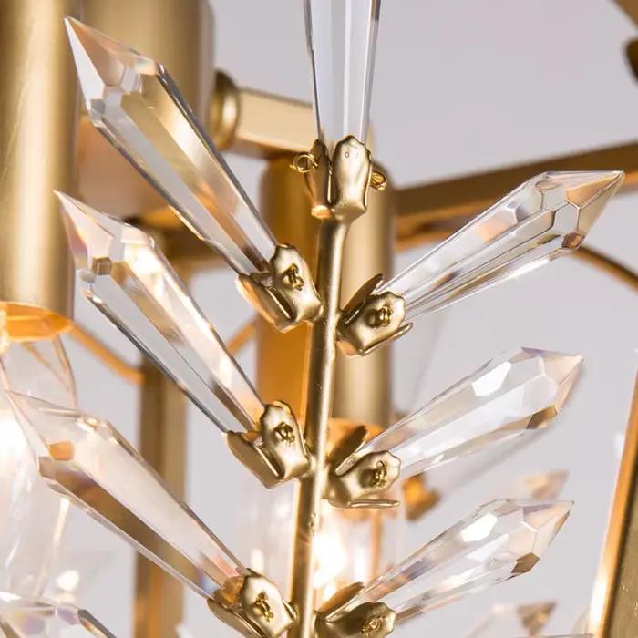 Lustre doré en cristal YITEMAS pour salon chambre salle à manger cuisine luxe modernité élégance style art déco installation facile