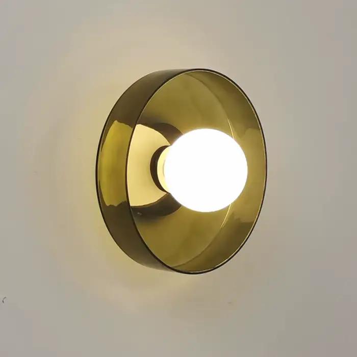 Applique murale en pierre de verre design italien moderne style post-moderne avec éclairage LED haut et bas pour salon chambre cuisine et bureau