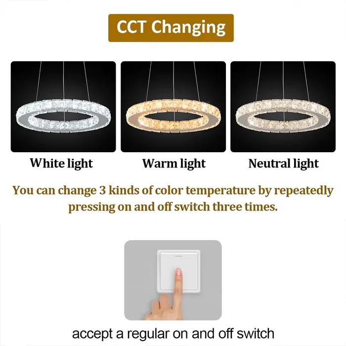 Plafonnier LED suspendu en cristal au design moderne, éclairage d'intérieur, luminaire décoratif de
