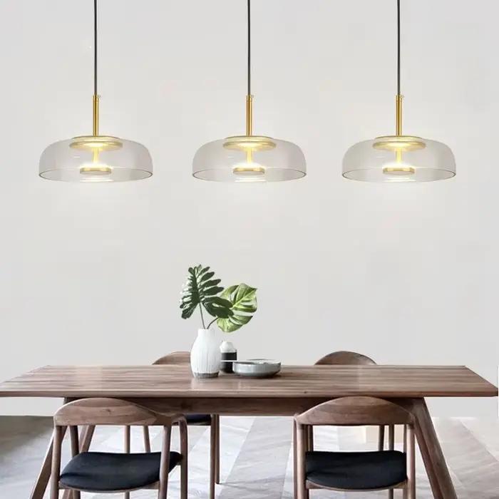 Lampe suspendue LED design moderne pour salon, chambre à coucher, bureau, hall d'hôtel, idéale pour éclairage de décoration et ambiance sophistiquée