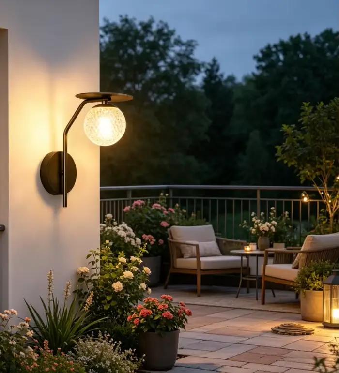 Applique murale LED extérieure en acier inoxydable moderne et étanche IP65 pour éclairage de terrasse couloir et cour maison