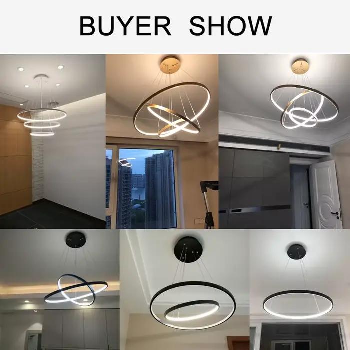 Lustre moderne en fer finition brossée avec télécommande pour salon ou chambre à offrir pour diverses occasions