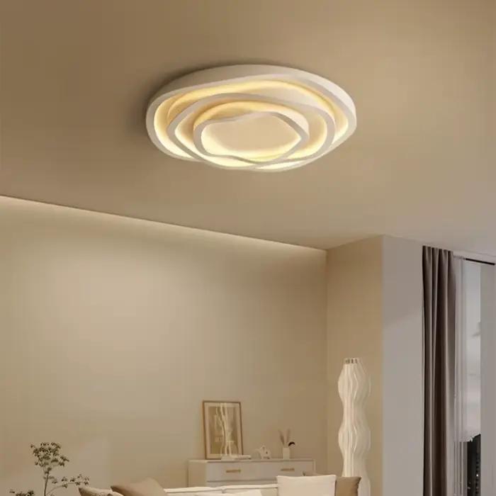 Plafonnier LED rond moderne pour salon chambre cuisine table à manger minimaliste décoration de maison lustre suspension luminaire zone éclairage 15-30 mètres carrés