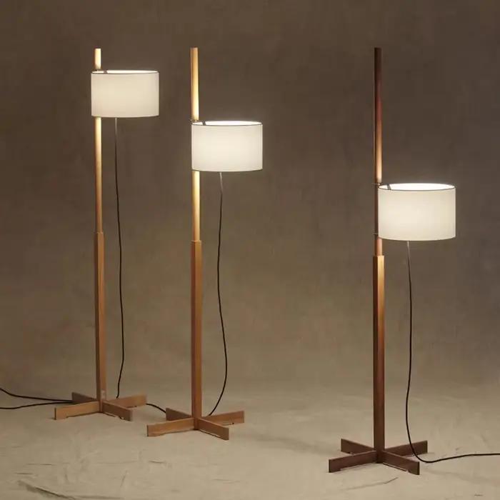 Lampe sur pied japonaise en bois et tissu style art deco pour salon chambre à coucher coin lecture occaions spéciales