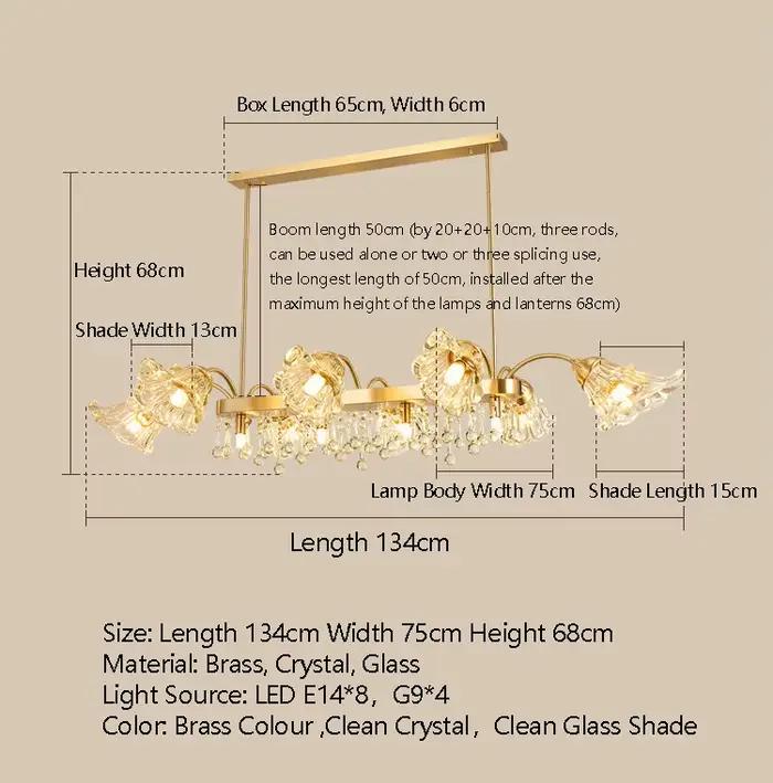 Lustre de salle à manger français lampe en laiton salon rétro nouveau Design Table à manger de luxe