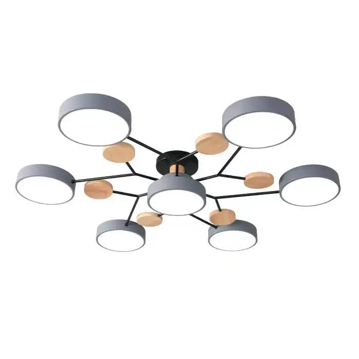 Lustre LED moderne avec bande LED intégrée, 4 couleurs disponibles pour salon, chambre à coucher, hôtel, appartement, bureau, éclairage intérieur