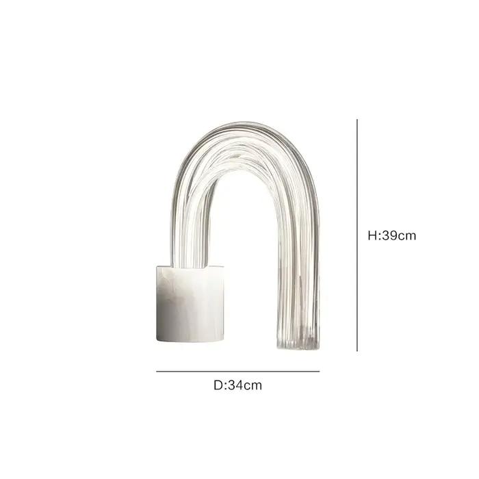 Lampe de Table en marbre moderne Tube acrylique nordique lampe de Table LED pour salon chambre conce