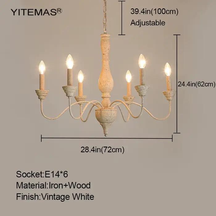 Lustre en bois Vintage Art Déco Suspension Chandelier pour Salle à Manger Chambre Cuisine Occasions Spéciales