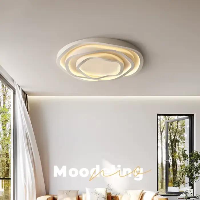 Plafonnier LED rond moderne pour salon chambre cuisine table à manger minimaliste décoration de maison lustre suspension luminaire zone éclairage 15-30 mètres carrés