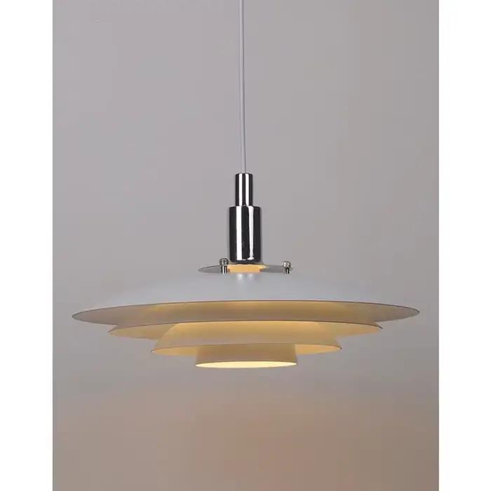 Lampe suspendue design mid-century dégradée blanc-rouge pour salle à manger cuisine et autres pièces de la maison