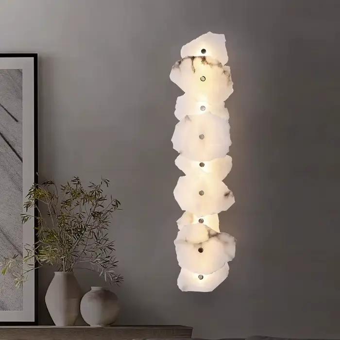 Appliques murales LED en marbre moderne nouveauté pierre irrégulière chambre TV fond couloir décoration maison éclairage artistique
