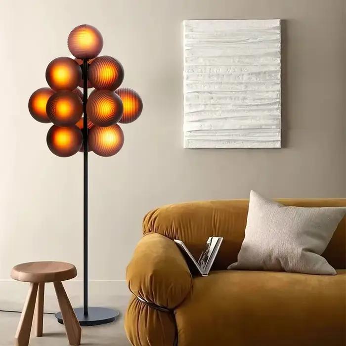 Lampe LED autoportante en verre de raisin design moderne luminaire décoratif pour salon chambre à coucher occasions spéciales
