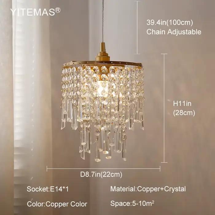Salle à manger lustre en cristal éclairage dans la cuisine chambre entrée lustre suspendu or dans l'