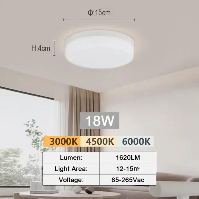 Plafonnier LED encastré, luminaire à panneau plat 18W-48W, lampe de plafond carrée moderne pour cham