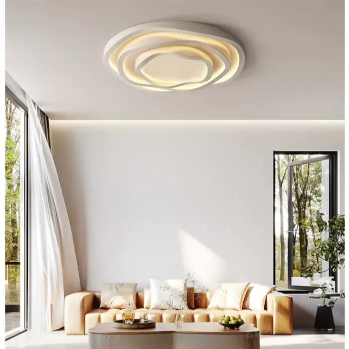 Plafonnier LED rond moderne pour salon chambre cuisine table à manger minimaliste décoration de maison lustre suspension luminaire zone éclairage 15-30 mètres carrés