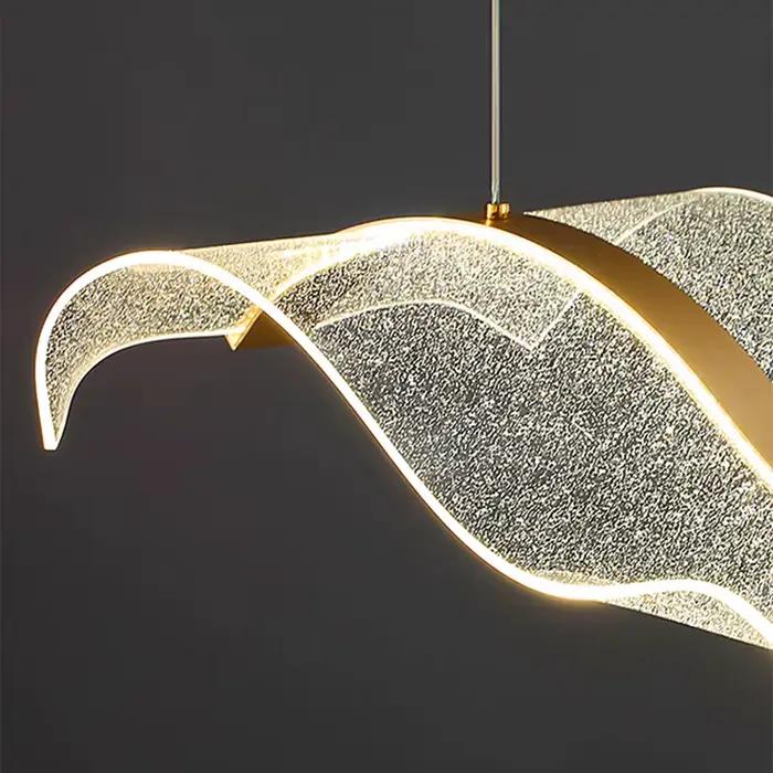 Suspension moderne en acrylique à intensité variable pour éclairer et décorer votre salon, bureau ou chambre d'hôtel