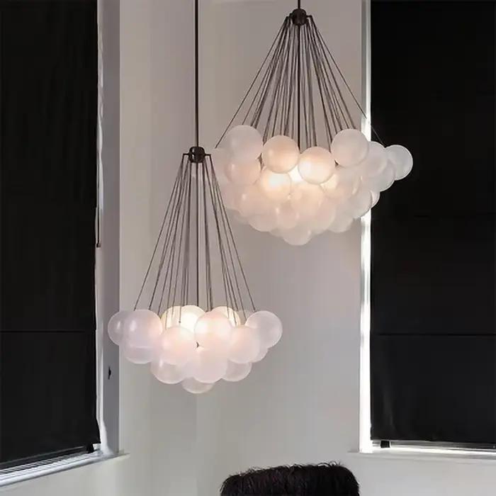 Lustre Nuage à Bulles Nordique Art Déco Élégant pour Salon Salle à Manger Cuisine Occasions Spéciales