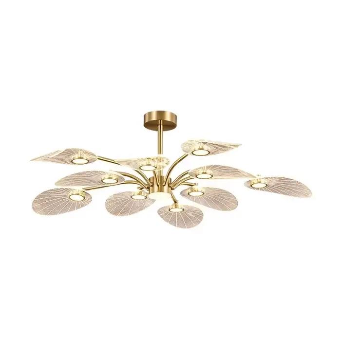 Lustre de plafond moderne en fer avec ampoules LED pour salon, étude, chambre à coucher, salle à manger et cuisine