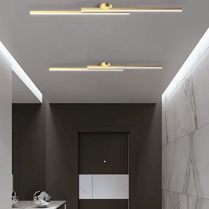 Plafonnier LED Moderne Noire Glacée pour Entrée Couloir Salon Restaurant Vestiaire Balcon Eclairage Décoration Maison