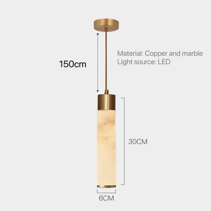 Lampe suspendue moderne en cuivre, style luxe léger, marbre, chevet, chambre à coucher, hôtel, salle