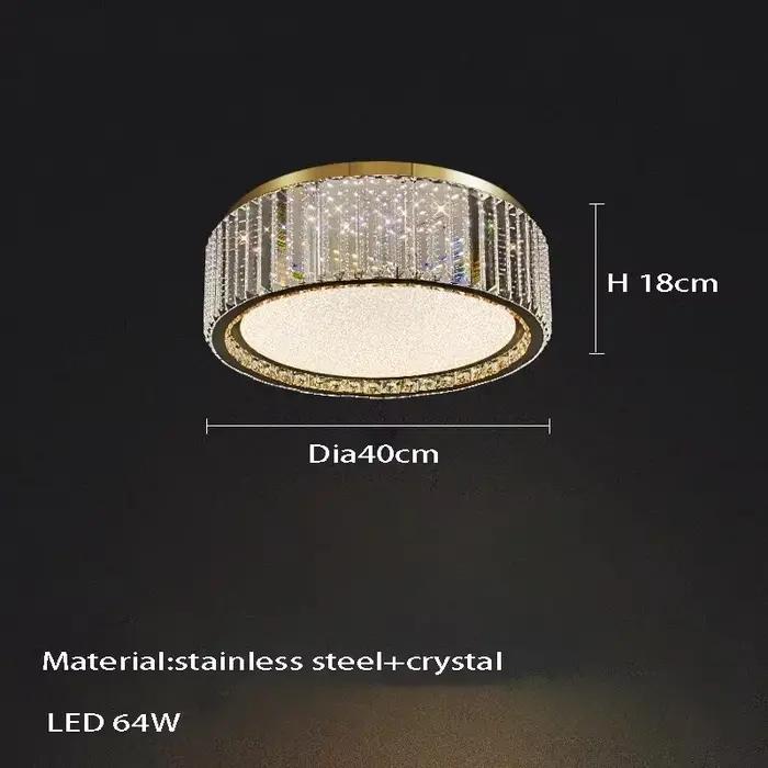 Plafonnier en cristal de luxe, luminaire décoratif de plafond, idéal pour une Villa, une chambre à c
